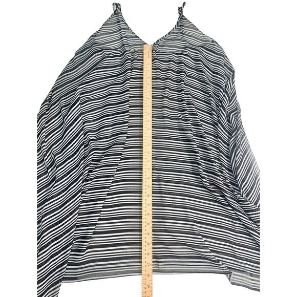 Handkerchief Style Women Dress Striped Sleeveless Swimsuit Bathing Suit Cover Up - Picture 8 of 11